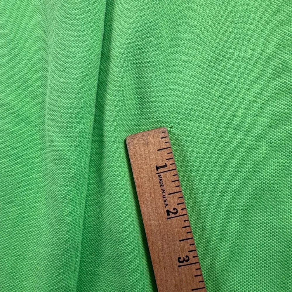 Polo Ralph Lauren Polo Men L Green Short Sleeve Pique Cotton Pony Made in USA